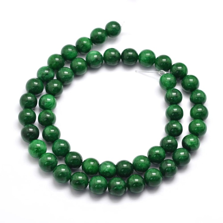 JAD145 Jadeit Mashan koraliki kule 8mm zielone