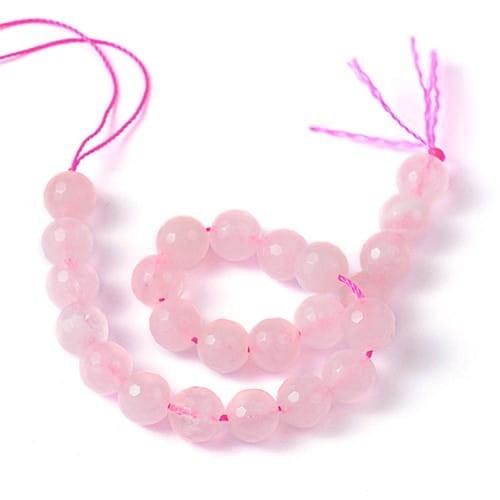 Kwarc kamień naturalny koraliki kule 6mm fasetowane