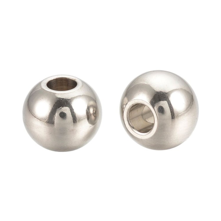 PRM630 Przekładka kuleczka 6mm koralik metalowy stal nierdzewna
