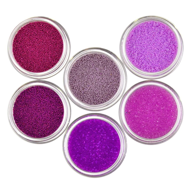 BU94 Szklane drobne kuleczki piasek do prac kreatywnych zdobienia