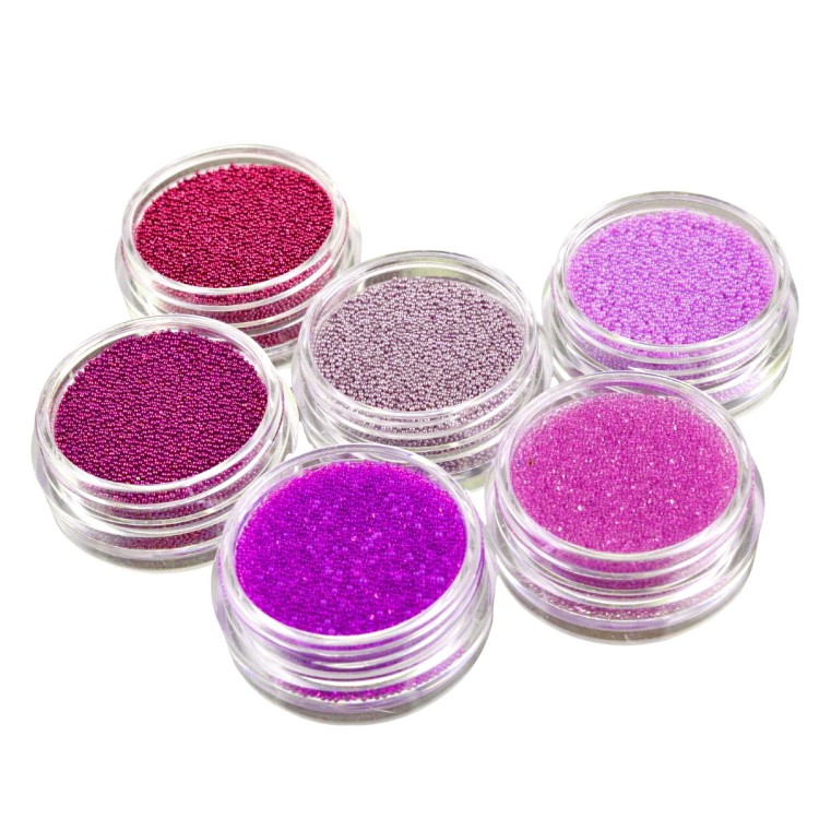 BU94 Szklane drobne kuleczki piasek do prac kreatywnych zdobienia