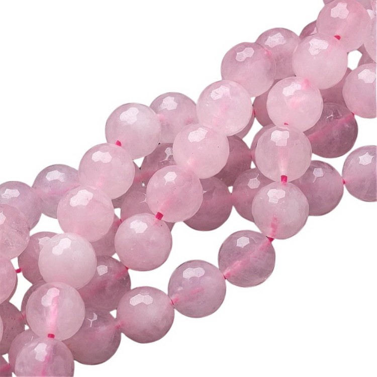 KWR24 kwarc kamień naturalny koraliki kule fasetowane