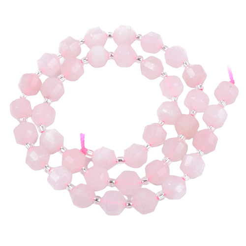 KWR27 Kwarc kamień naturalny koraliki kule fasetowane 8mm