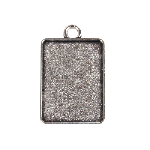 BMK258 Zawieszka z bazą pod prostokątny kaboszon 28x25mm stare srebro