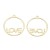 BEZ461 Zawieszka ramka bezel do żywicy love złota
