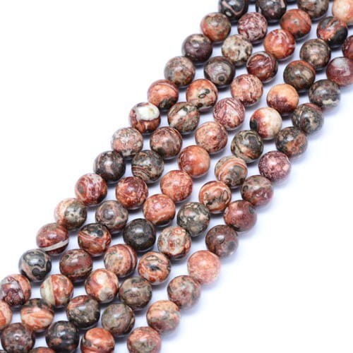 JAS57 Jaspis lamparci Leopard Skin kamień naturalny koraliki kule 8mm