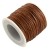 SW91 Sznurek bawełniany pleciony woskowany 1mm brązowy