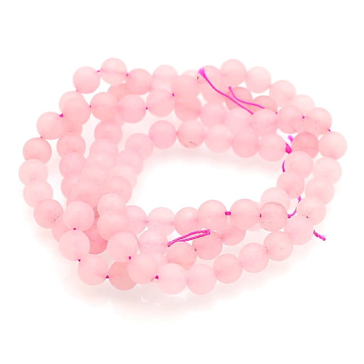 KWR29 Kwarc kamień naturalny koraliki kule matowe 8mm