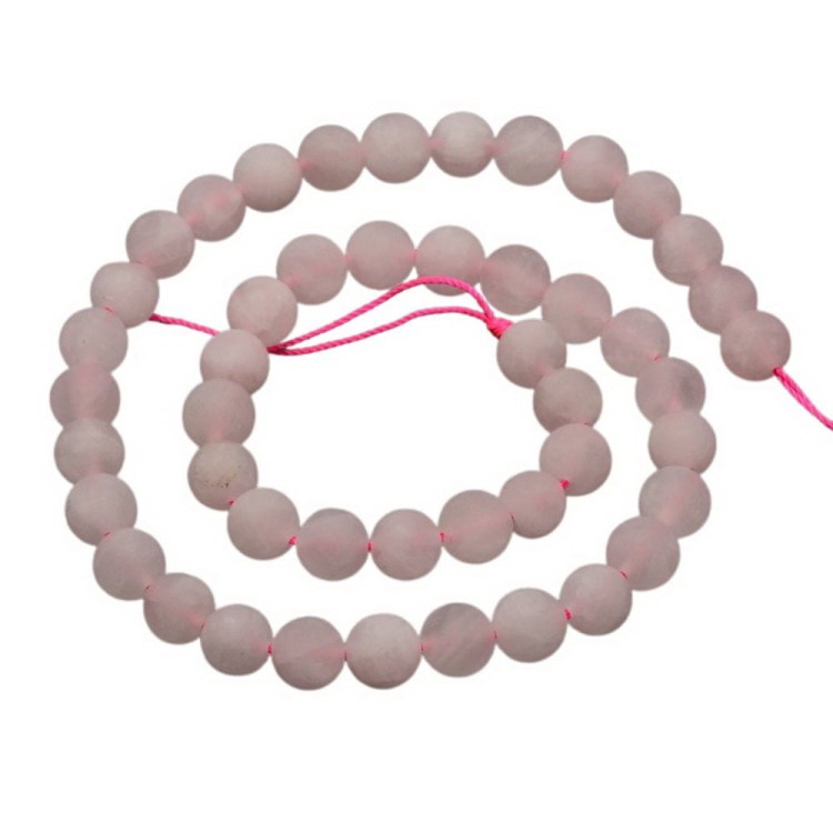 KWR29 Kwarc kamień naturalny koraliki kule matowe 8mm