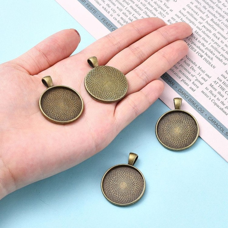 BMK285 Zawieszka baza pod kaboszon 25mm antyczny brąz