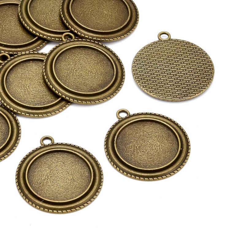 BMK288 Zawieszka z bazą pod kaboszon 25mm antyczny brąz