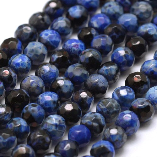 AGF61 Agat ognisty kamień naturalny koraliki kule 4mm