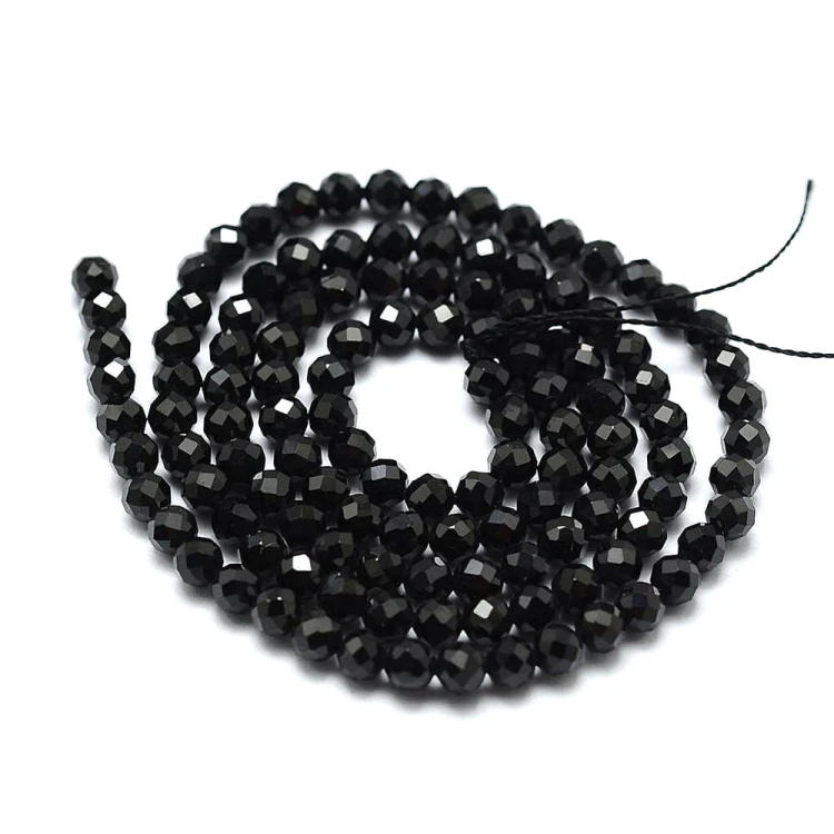 SPI01 Spinel kamień naturalny koraliki kule fasetowane 3mm