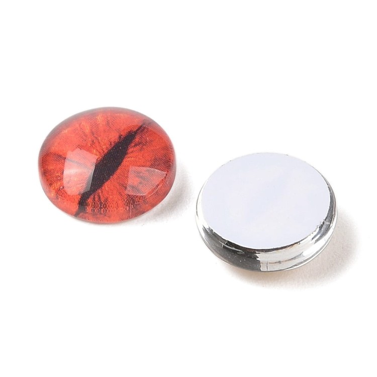 KABK97 Kaboszon szklany okrągły 12mm oko smoka dragon eye