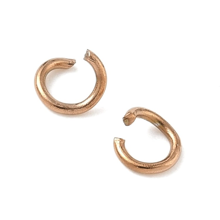 OG01 Ogniwa kółka kółeczka łączące montażowe 4mm rose gold
