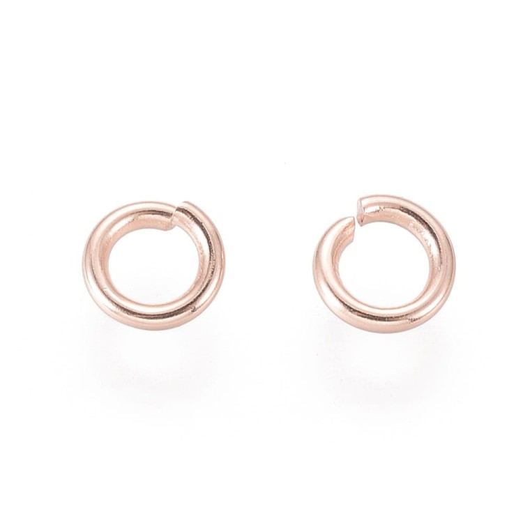 OG04 Ogniwa kółka kółeczka łączące montażowe 5mm rose gold