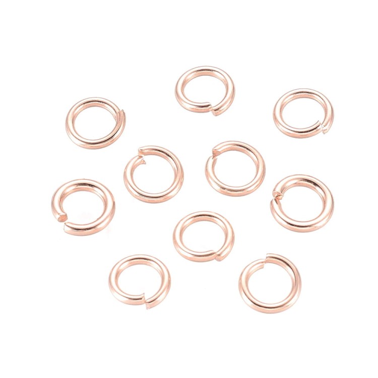 OG05 Ogniwa kółka kółeczka łączące montażowe 6mm rose gold