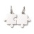 ZSS205 Zawieszki puzzle stal nierdzewna srebrne