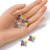 ZM387 Zawieszka metalowa emaliowana puzzle kolorowe