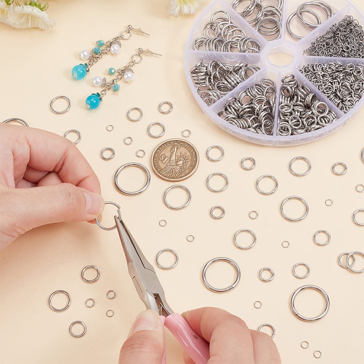 ZPF64 Zestaw ogniwa kółeczka stal nierdzewna 8 rozmiarów