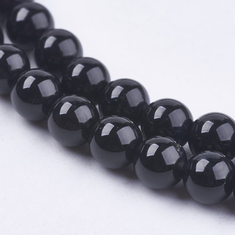ONY11 Onyks czarny kamień naturalny koraliki kule 4mm