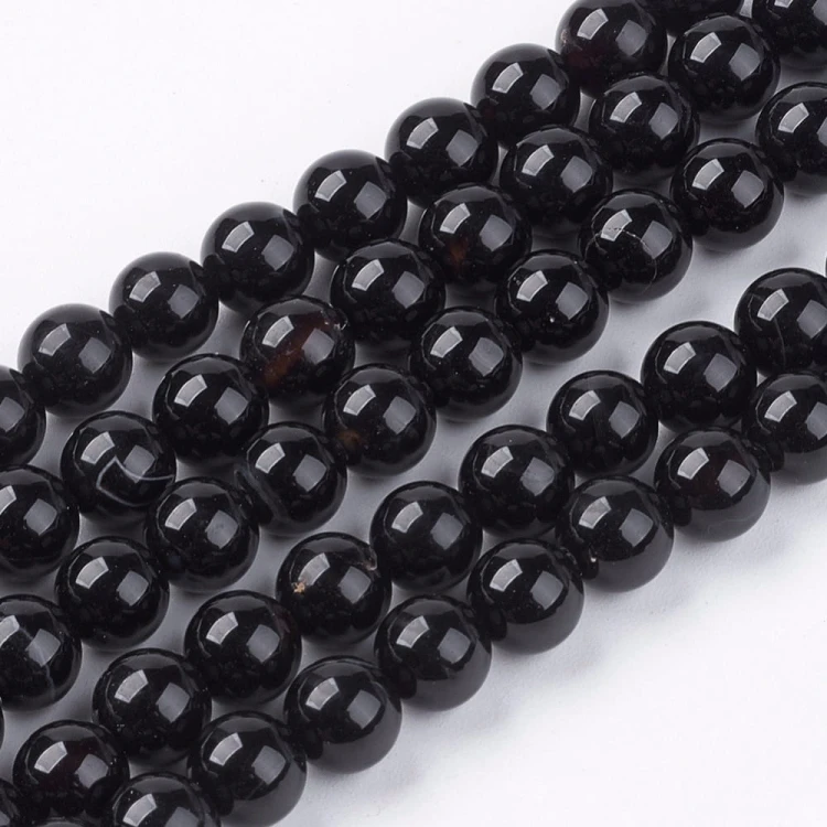 ONY12 Onyks czarny kamień naturalny koraliki kule 6mm