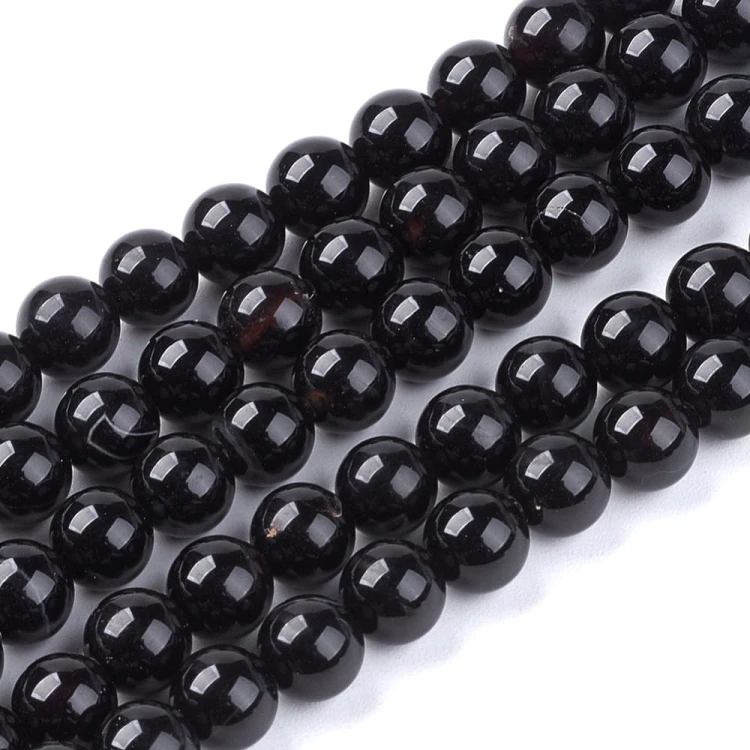 ONY13 Onyks czarny kamień naturalny koraliki kule 8mm