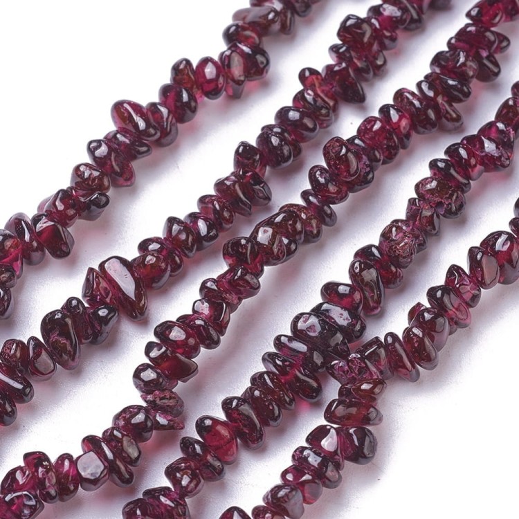 GNT10 Granat kamień naturalny koraliki nieregularne 3mm-9mm