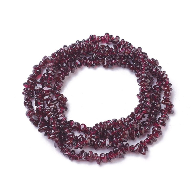 GNT10 Granat kamień naturalny koraliki nieregularne 3mm-9mm