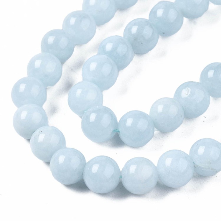 KK087 Chalcedon kamień koraliki kule 7mm