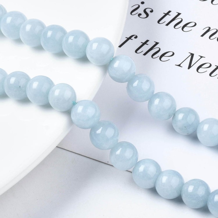 KK087 Chalcedon kamień koraliki kule 7mm