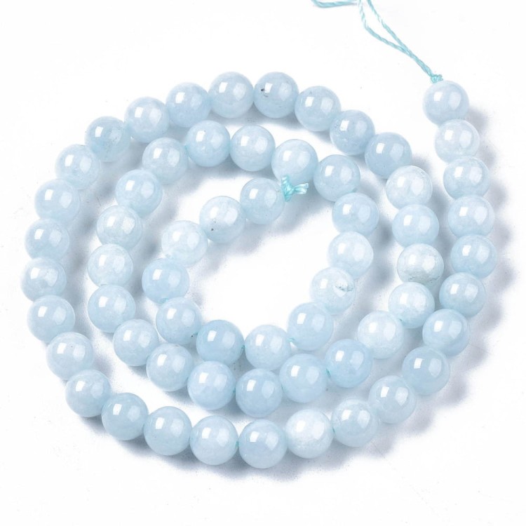 KK087 Chalcedon kamień koraliki kule 7mm