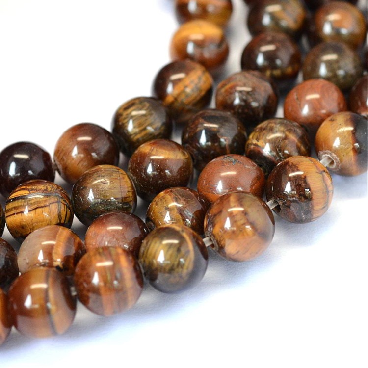 TO27 Tygrysie oko kamień naturalny koraliki kule 4mm