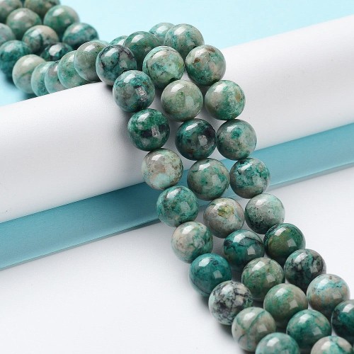 KK091 Chryzokola kamień naturalny koraliki kule fasetowane 8mm