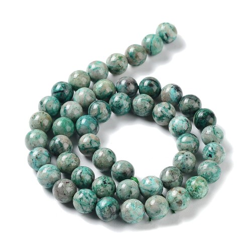 KK091 Chryzokola kamień naturalny koraliki kule fasetowane 8mm
