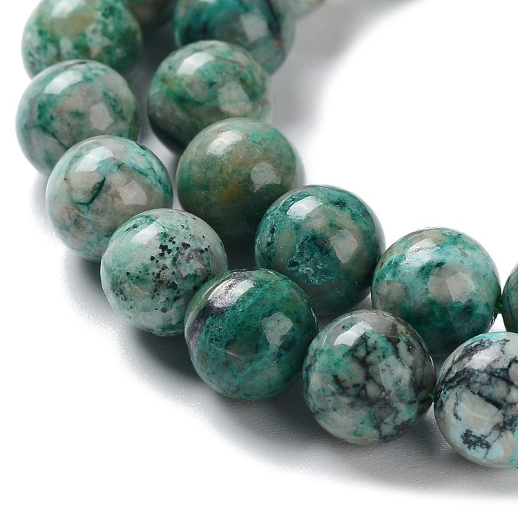 KK091 Chryzokola kamień naturalny koraliki kule fasetowane 8mm