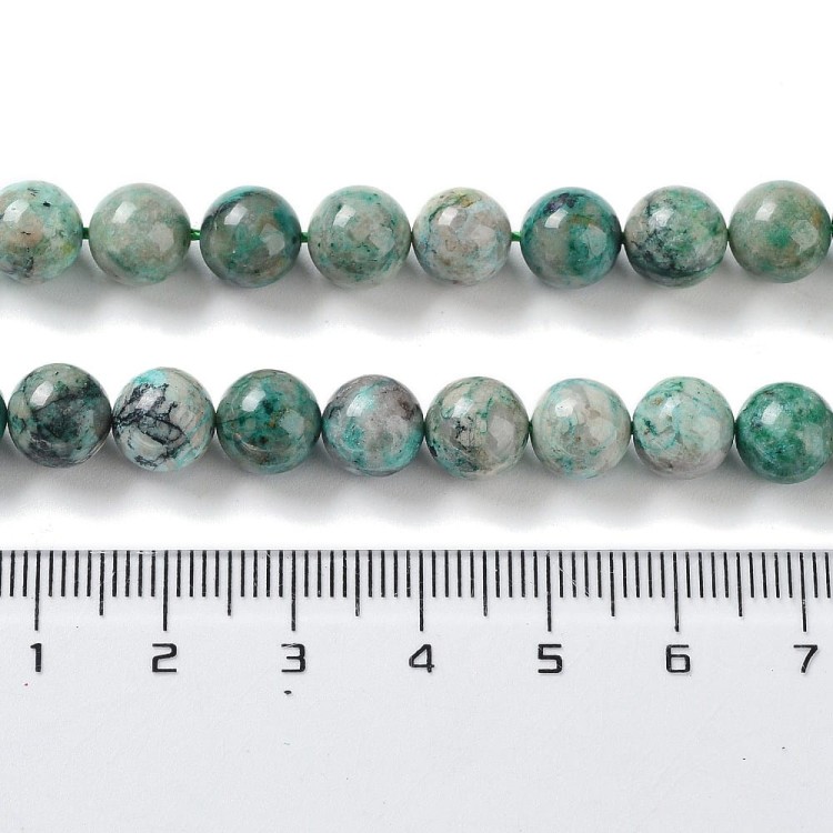 KK091 Chryzokola kamień naturalny koraliki kule fasetowane 8mm