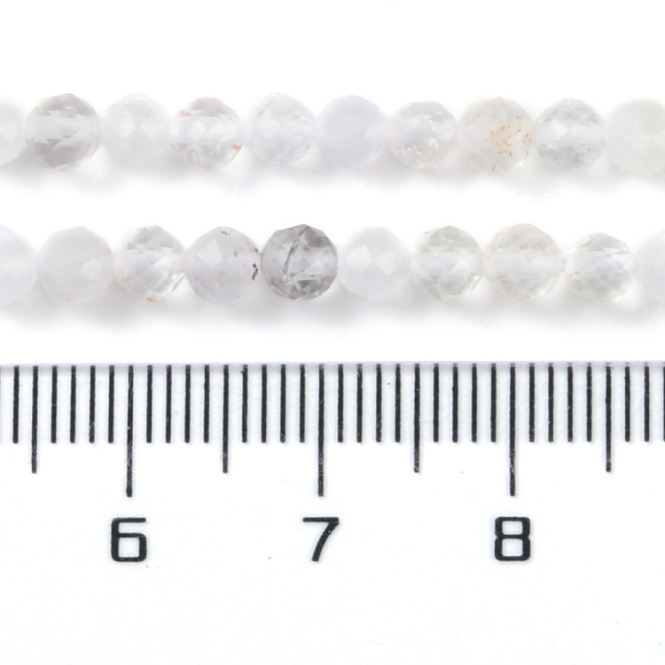 KWR37 Kwarc kryształ górski kamień naturalny koraliki kule fasetowane 4mm