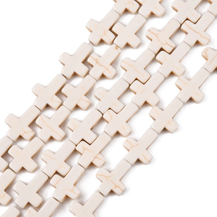 TUR30 Turkus syntetyczny kamień koraliki krzyżyki