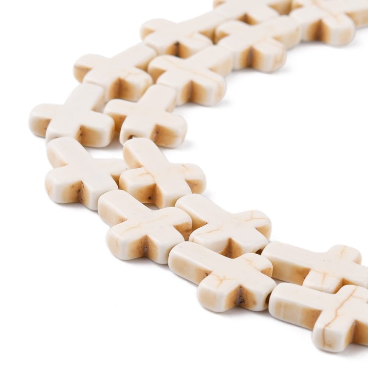 TUR30 Turkus syntetyczny kamień koraliki krzyżyki