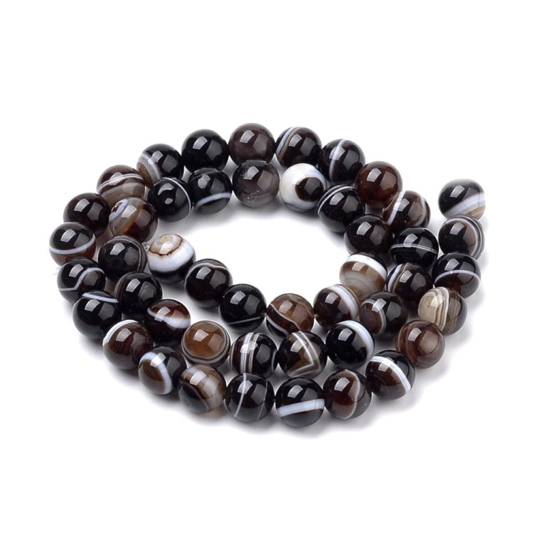 AGP130 Agat kamień naturalny koraliki kule 4mm