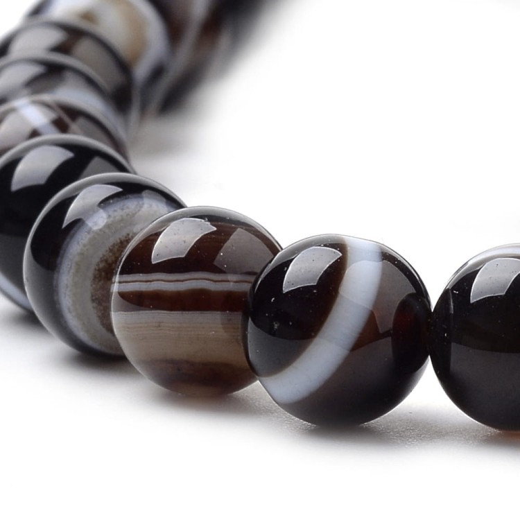 AGP130 Agat kamień naturalny koraliki kule 4mm