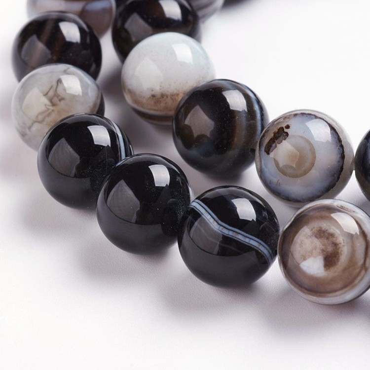 AGP125 Agat kamień naturalny koraliki kule 8mm