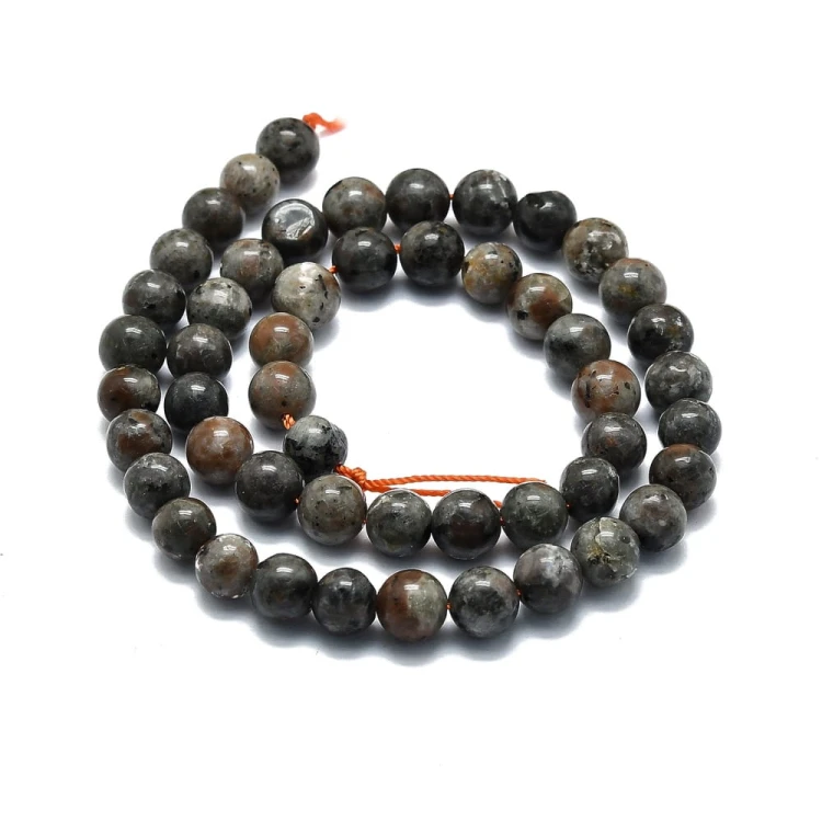KK095 Sjenit kamień naturalny koraliki kule 8mm