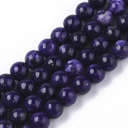 KK096 Czaroit kamień naturalny koraliki kule 6mm