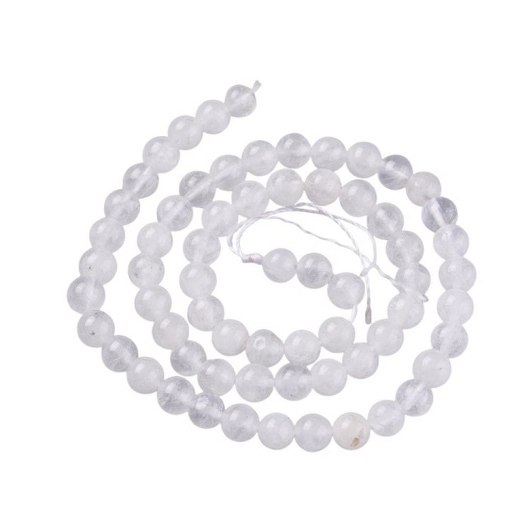 KWR36 Kwarc kryształ górski kamień naturalny koraliki kule 8mm