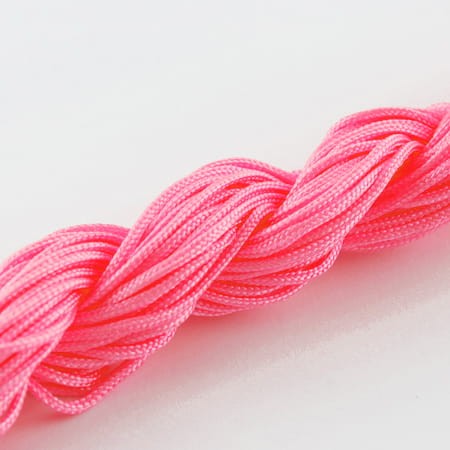 SZN125 Sznurek pleciony nylonowy różowy 1mm