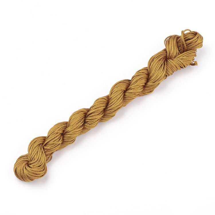 SZN126 Sznurek pleciony nylonowy brązowy kawowy 1mm