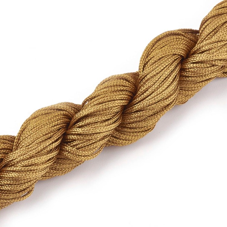 SZN126 Sznurek pleciony nylonowy brązowy kawowy 1mm