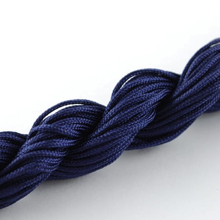 SZN128 Sznurek pleciony nylonowy granatowy 1mm
